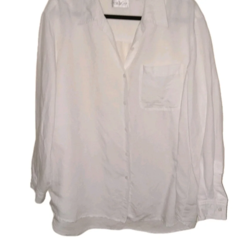 Vintage Villager White Ramie/Rayon Long Sleeve Shirt XL - Picture 4 of 7